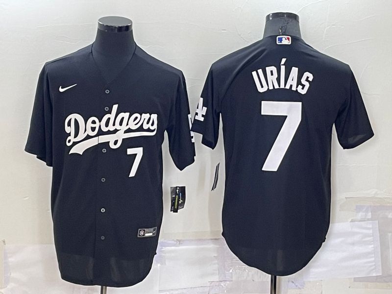 Men Los Angeles Dodgers #7 Urias Black Inversion Nike 2022 MLB Jerseys->los angeles dodgers->MLB Jersey